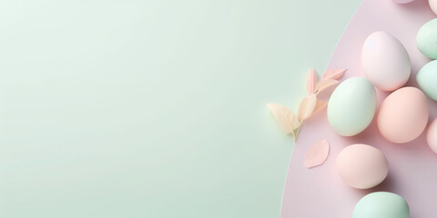 Easter background, clean, minimal, pastel colors. greetings. happy easter,. Generative AI