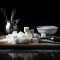 Fototapeta na wymiar Is Cutting Out Sugar The CureAll For High Cholesterol . AI generation.