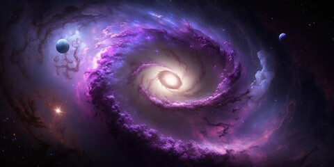 galaxy background with spiral