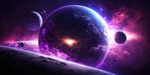 Fototapeta na wymiar purple galaxy wallpaper