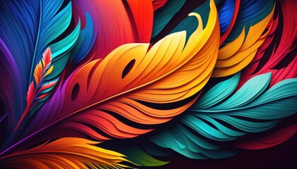 feathers colorful background
