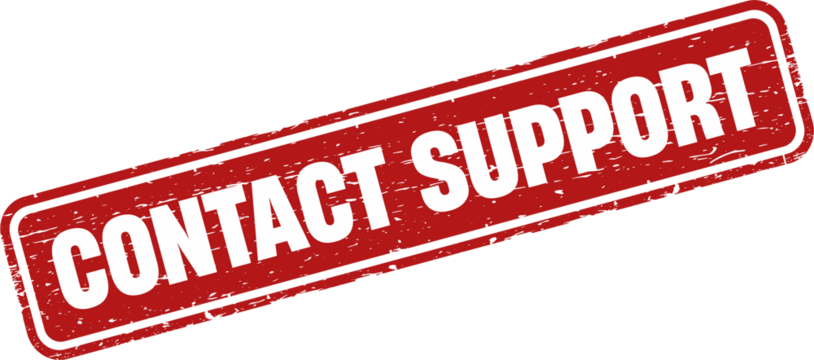 contact support grunge rubber stamp