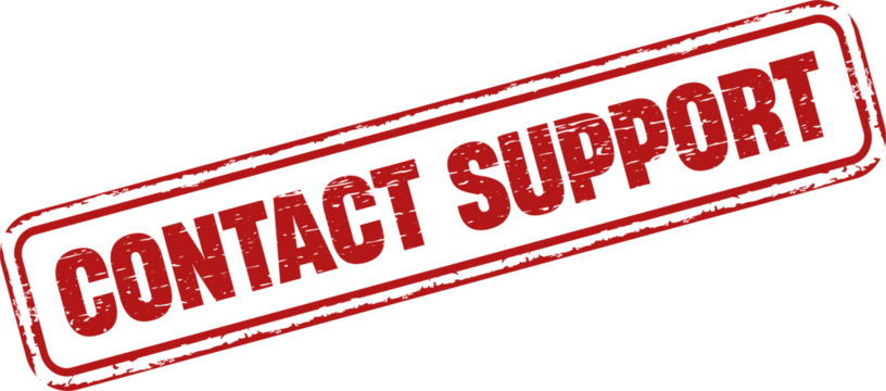 contact support grunge rubber stamp