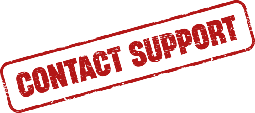 contact support grunge rubber stamp