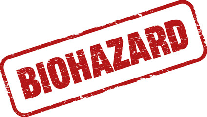 Biohazard grunge rubber stamp