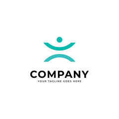 Fototapeta premium Creative people logo design template.