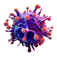 Fototapeta Virus concept. Dangerous pandemic virus. Microscope virus close up 3d rendering obraz
