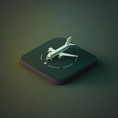 data landing area / landing area / green / landing path icon