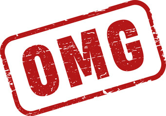 OMG grunge rubber stamp	