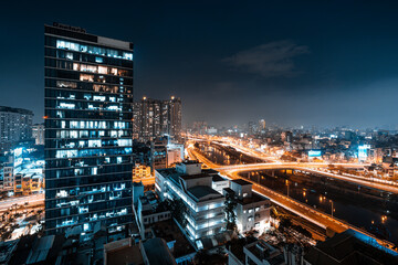 H&ocirc; Chi Minh, Vietnam, Asia, night and cityscape
