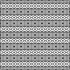 Stylish texture with figures from lines.
Abstract geometric black and white pattern for web page, textures, card, poster, fabric, textile. Monochrome graphic repeating design.