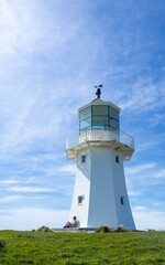 Pencarrow Upper Lighthouse. Wellington, New Zealand.

Looking up at the iconic Pencarrow Upper Lighthouse on a warm and bright summer's day.