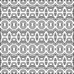 Stylish texture with figures from lines.
Abstract geometric black and white pattern for web page, textures, card, poster, fabric, textile. Monochrome graphic repeating design. 