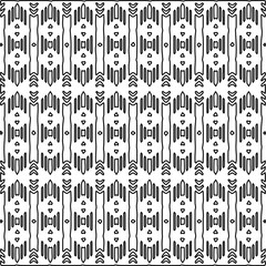 Stylish texture with figures from lines.
Abstract geometric black and white pattern for web page, textures, card, poster, fabric, textile. Monochrome graphic repeating design. 