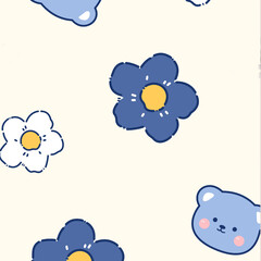 The beauty of watercolors and various flowers