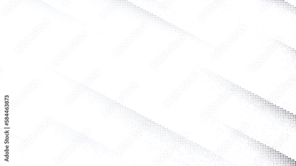 Poster abstract gray halftone gradient line shape patterns on white with copy space. dotted background for 