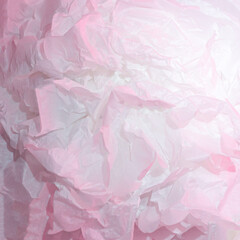Creative layout made of gradient pastel pink and white paper backround. Minimal flat lay.