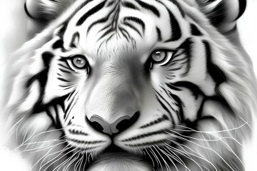 White Tiger Portrait