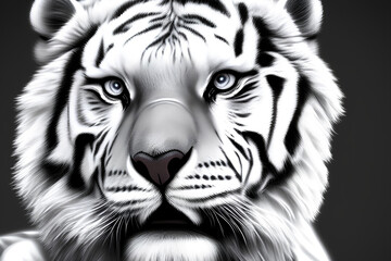 White Tiger Portrait