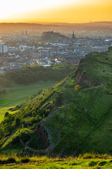 The City Of Edinburgh At Sunset - 584465802