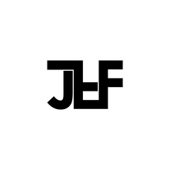 jtf initial letter monogram logo design