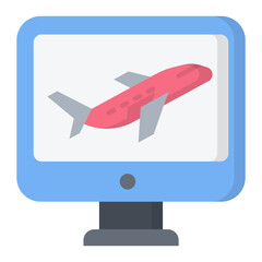 Flight Check In Flat Icon