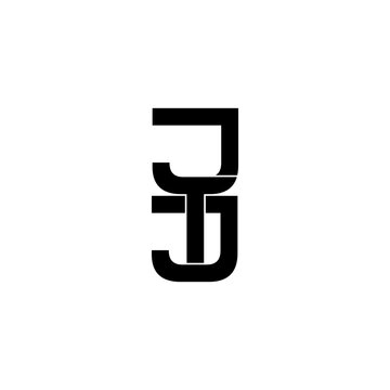 jtj typography letter monogram logo design