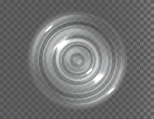 Fototapeta na wymiar Ripple water waves surface isolated on transparent background. Wave effect top view. Vector circle ripple water, liquid swirl round texture.