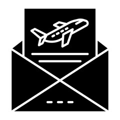 Mail Confirmation Glyph Icon