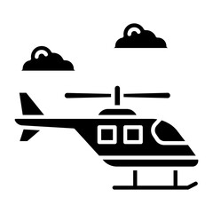 Fototapeta na wymiar Helicopter Glyph Icon