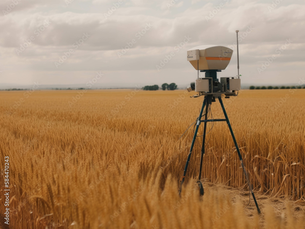 Poster machines survey crops with infrared detection systems helping farmers to identify and treat problems