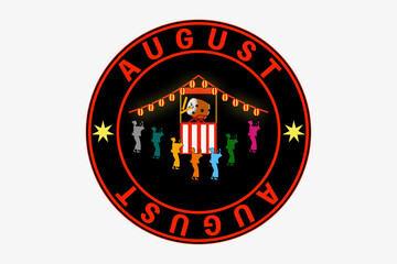 八月のスタンプ