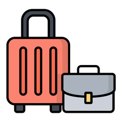Baggage Line Color Icon