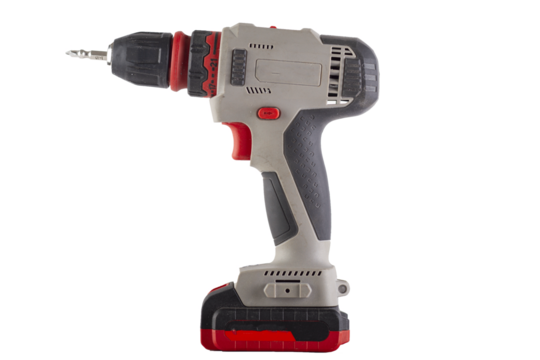  Cordless power drill with battery pack isolated on  transparent background tool for home improvement projects - Powered by Adobe