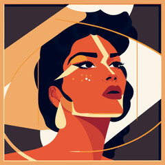 vector illustration, beautiful black woman, diversity and equality wallpaper