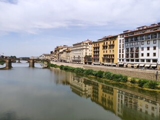 Fototapeta na wymiar The Arno River in the Tuscany