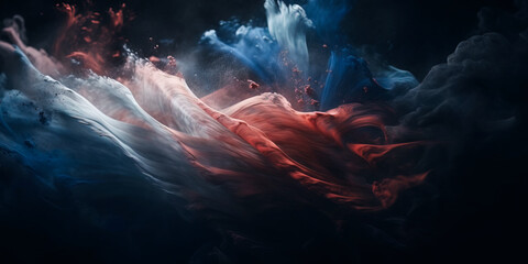 couleurs du drapeau fran&ccedil;ais d&eacute;structur&eacute;. IA g&eacute;n&eacute;rative
