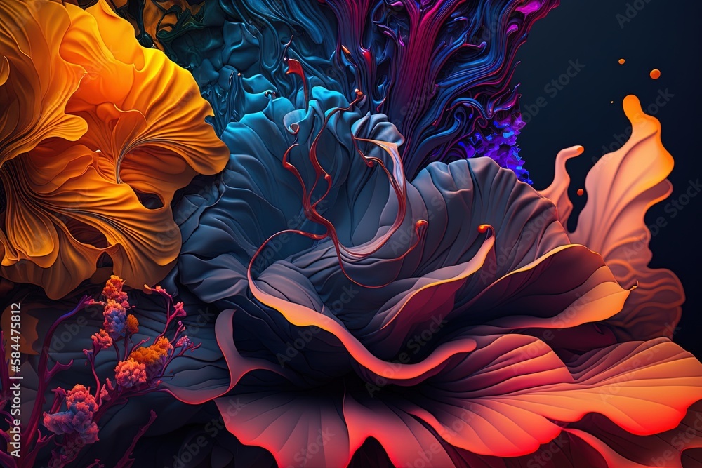 Poster spellbinding display of vibrant hues generative ai