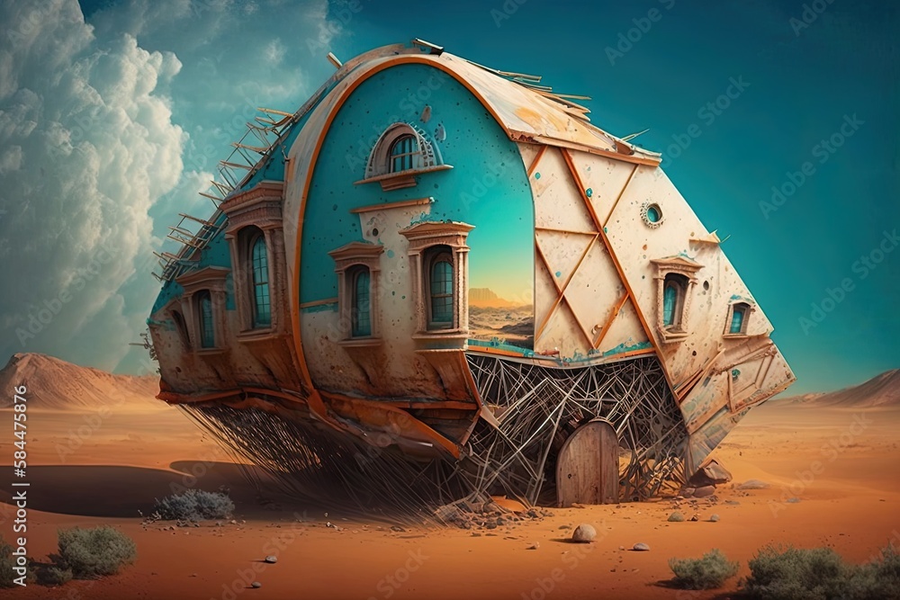 Poster stunning journey in plotting magnanimous construction dreams generative ai