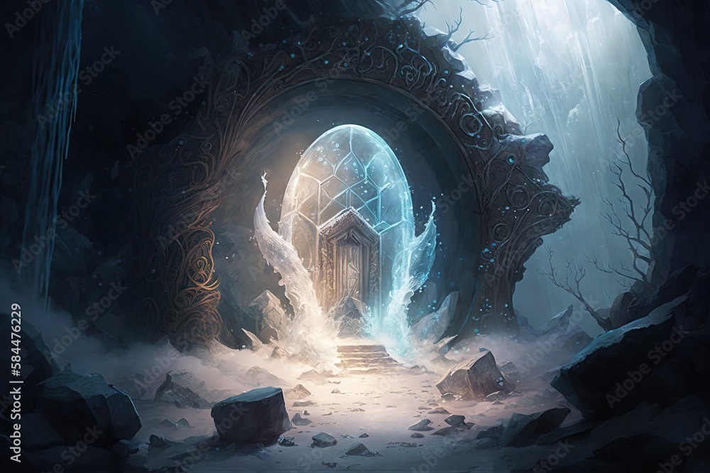 Poster where magic ice unite in support of hidden wonders generative ai