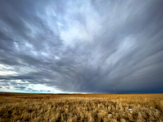 Fototapeta na wymiar Spring Prairie Storm