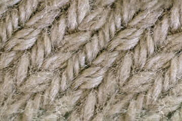 yarn pattern close up, Close up of a knitted wool pattern, 