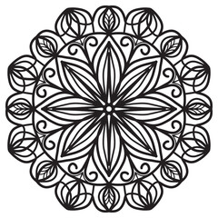 Mandala pattern abstract floral ornament