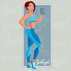 JustGym - Kobieta ćwicząca - obrazy, fototapety, plakaty