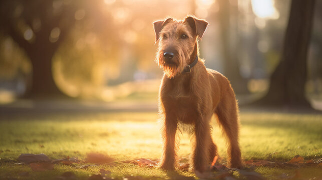 dog on park
