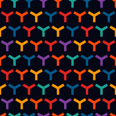 Paint brush geometrical ornament. Seamless pattern. Abstract backdrop. Crosses wallpaper. Geometric background. Ethnic hand drawn motif. Mosaic ornate. Digital paper. Textile print. Vector artwork.