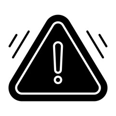 Emergency Alert Glyph Icon 