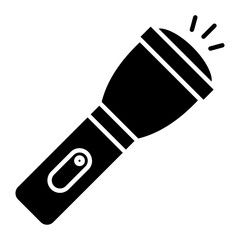 Flashlight Glyph Icon 