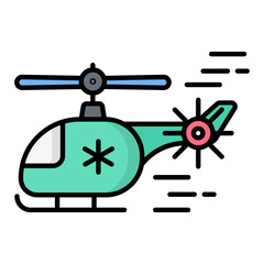 Air Emergency Line Color Icon