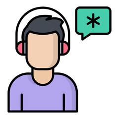 Emergency Support Line Color Icon